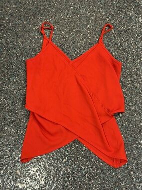 Tobi Orange Small Women’s Spaghetti Strap Tank Top Blouse Top